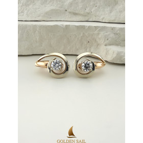 Сережки із червоного золота Swarovski 